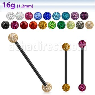 intfr4s anodized steel industrial barbell with 4mm ferido balls
