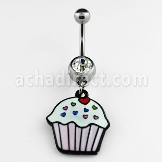 mcd456 315l steel banana with jewel ball painted cupcake