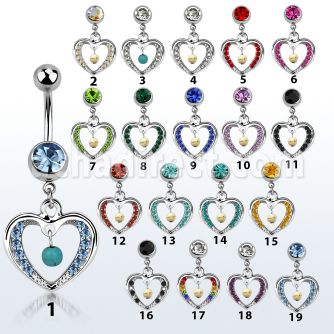 mcd571tq steel belly banana w a round turquoise in a heart