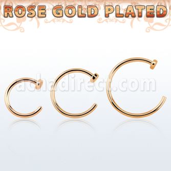 rscln20 rose gold plated silver fake nose clip