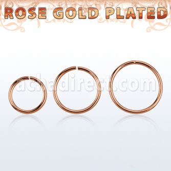 rssel20 925 sterling silver seamless ring w rose gold plating