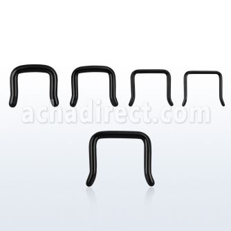septb black pvd 316l steel septum retainer in outward invert u
