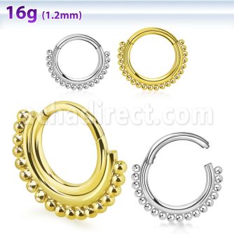 sgsh16 316l steel hinged segment ring chain balls