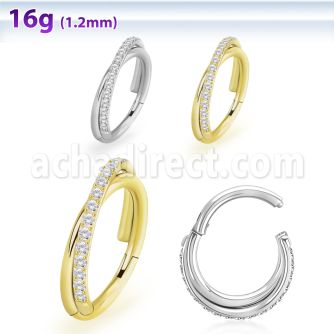sgsh45 steel hinged segment ring 16g cross cnc