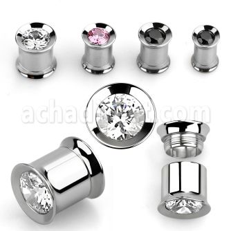 shprz 316l steel double flare tunnel w screw fit central cz