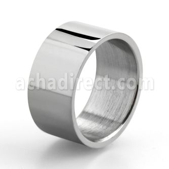 sr125 matte polished stainless steel engravable 10mm wide ring