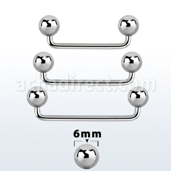 sudb6 90 316l steel industrial surface barbell with 6mm balls