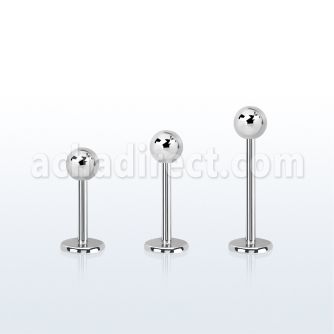 surgical steel labret 20g w a 3mm ball