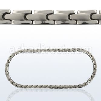 tnk1 titanium necklace with watchband style links