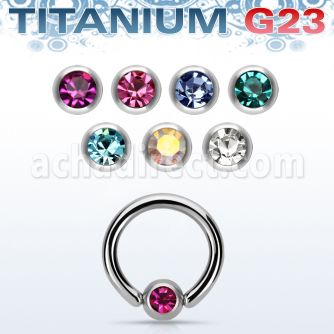 ubcec3 titanium g23 ball closure ring w closure ball w crystal