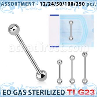 ublk476 sterilized titanium g23 tongue with a 5mm balls