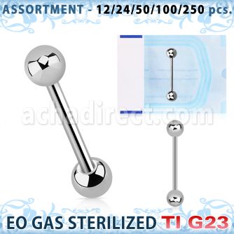 ublk477 sterilized titanium g23 tongue with 6mm balls