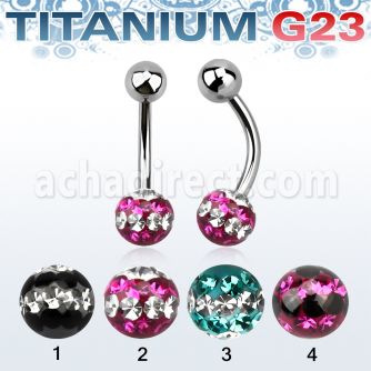 ubnfr6d titanium g23 banana w steel 6mm tri line ferido ball