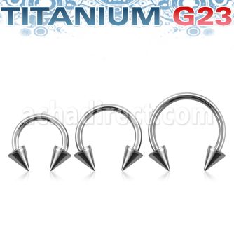 ucbecn4 titanium g23 circular barbell 16g two 4mm cones