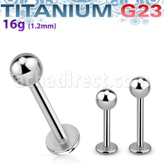 ulb4s titanium g23 labret with 4mm ball length 6 14mm