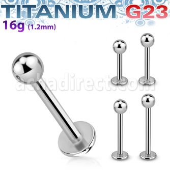 ulbb3 titanium g23 labret with a 3mm ball length 6mm 16mm
