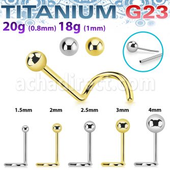 unswnob titanium threadless push pin nose screw ball