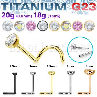 unswnoz titanium threadless push pin nose screw bezel cz