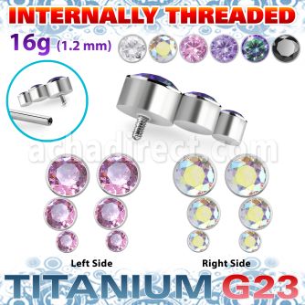 ushz20in titanium g23 descending curve top bezel cz