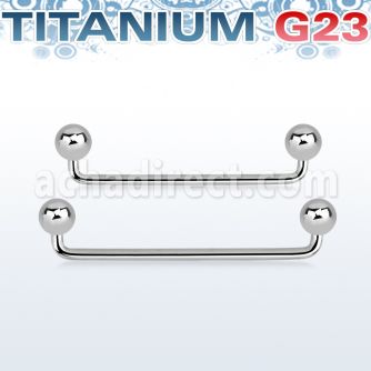 usudb5 titanium g23 90 surface barbell with 5mm titanium ball