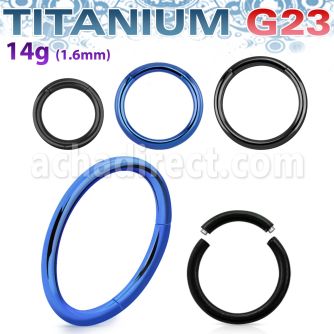utsg14 anodized titanium g23 segment ring in 14g 1 6mm