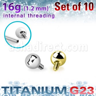xubal25i titanium g23 balls 09 threading 10pcs