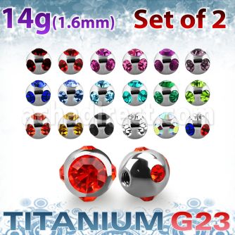 xumjb6 pack of 6mm high polished titanium g23 multi jewel balls