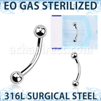 zbnb4 eo gas sterilized 316l steel banana 4mm balls