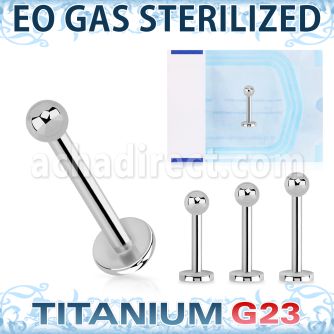zulb25 eo gas sterilized high polished titanium g23 labret