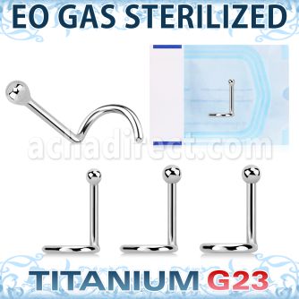 zunsb sterilized titanium g23 nose screw 20g 18g ball top
