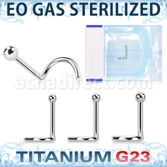 zunsb sterilized titanium g23 nose screw 20g 18g ball top