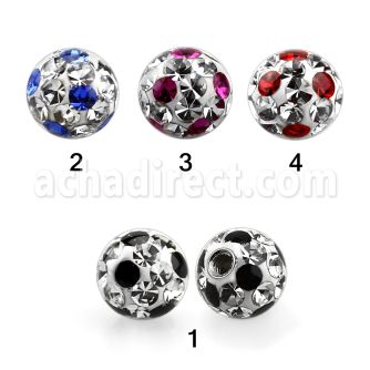 amfr5 bola 5mm multi cristal ferido puntos rosca al por mayor