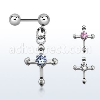 bber19 barbell helix acero quirurgico bolas 4mm cruz zirconita centro distribuidor