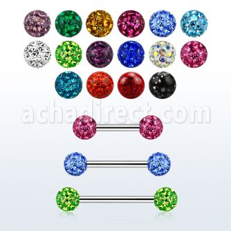 bbfr3ss banana ceja acero quirurgico 18 1mm bolas 3mm multi cristal ferido cubiertas resina distribuidor mayorista