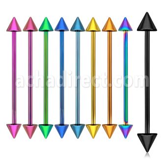 bbitcn barbell industrial acero quirurgico pvd conos 5mm mayorista