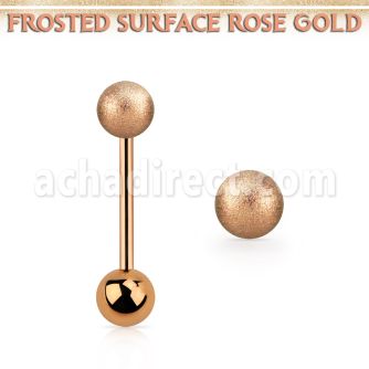 bbttfo6 barbell lengua acero 316l pvd oro rosa bola acero esmerilado 6mm bola acero liso 6mm inferior al por mayor