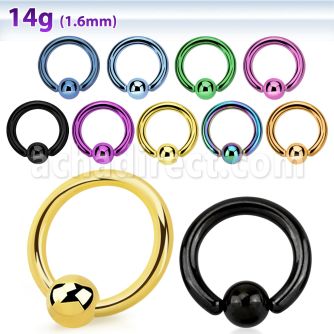 bcrt aro bola presion acero quirurgico pvd bola 4mm distribuidor mayorista