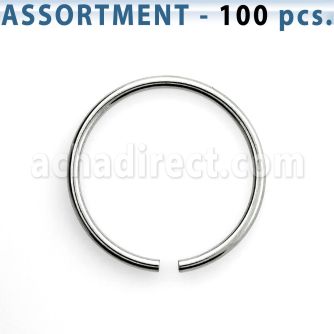 blk223a surtido piercings 100 aros continuos acero quirurgico distribuidor mayorista
