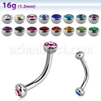 bnehjb3 banana ceja acero quirurgico bolas media joya bisel 3mm mayorista