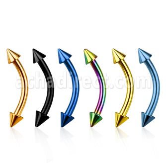 bnetcn25 banana ceja acero quirurgico anodizado conos 2 5mm venta