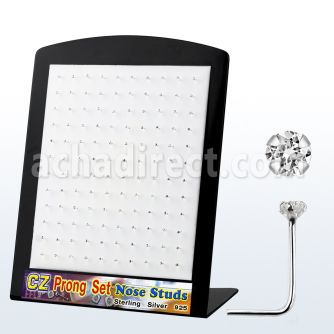 brnsczc display 120 piercing nariz plata 925 0 6mm zirconia redonda 2mm distribuidor mayorista