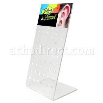 brpa60 display acrilico piercings display vacio 60 agujeros plugs tornillo dilataciones tunel 8mm distribuidor