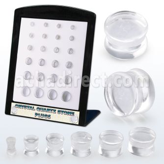 brpg210 display 24 dilataciones plug doble flare cristal cuarzo 6g 12 4mm  12 mm venta
