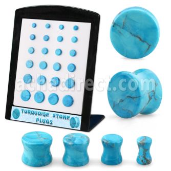brpg211 display 24 dilataciones plug doble flare turquesa 6g 12 4mm  12 mm al por mayor