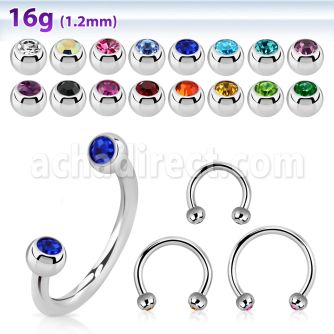 cbejb25 barbell circular acero quirurgico ceja labio bolas joya bisel 2 5mm al por mayor