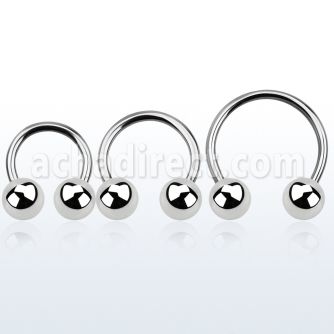 cbmb8l barbell circular diametro acero 316l bolas 8mm usar como arete distribuidor