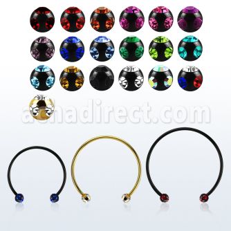 cbstmj3l barbell circular diametro acero 316l anodizado dos3mm acero 316l anodizado bolas multi joya usar como arete al por mayor