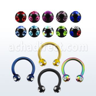 cbtjb3 barbell circular acero quirurgico pvd bolas multi joya 3mm venta