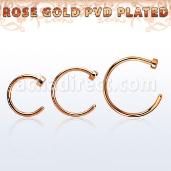 clttns20 piercings nariz clip acero 316l pvd oro rosa distribuidor mayorista