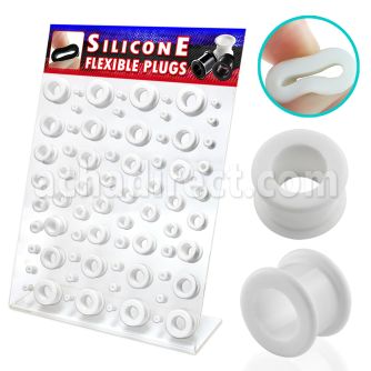 dapg22 display 72 dilataciones tunel silicona blanca 4mm 18mm distribuidor